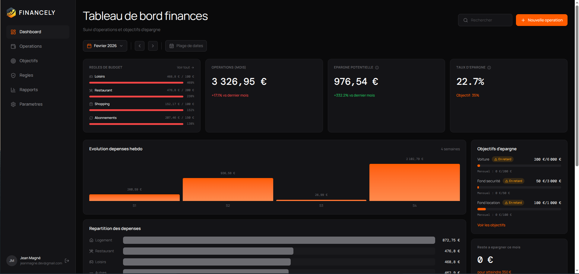 Aperçu de Financely