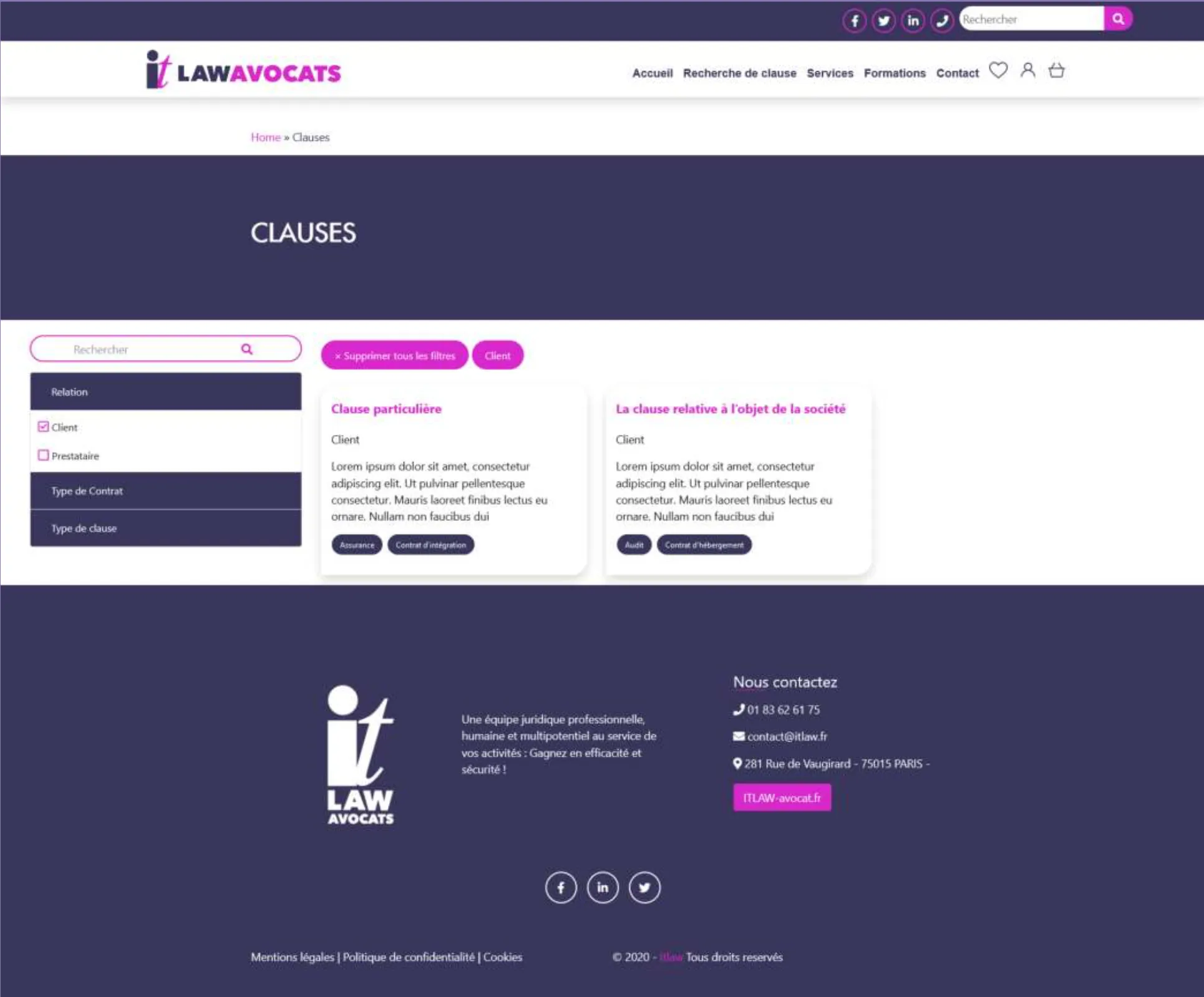 ITlaw - espace abonnés