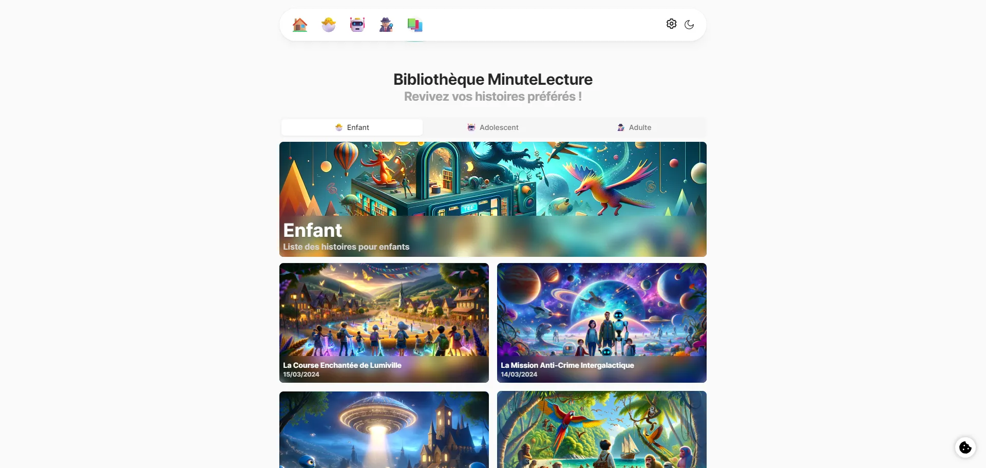 Minute Lecture - lecture d'une histoire