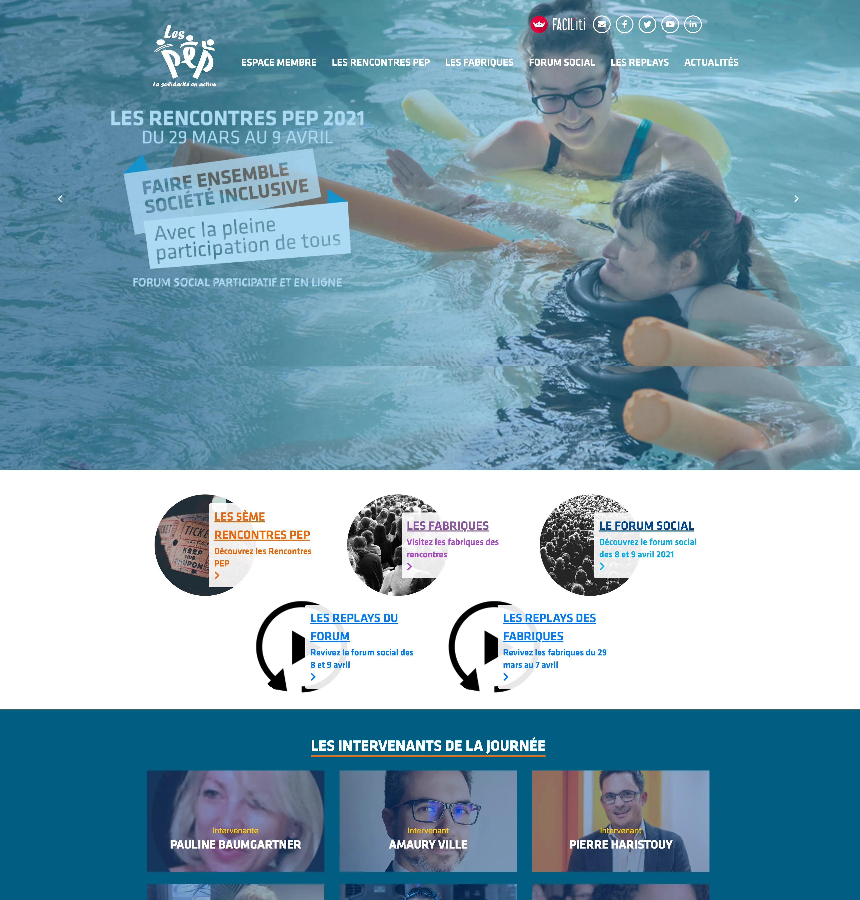 Les Rencontres PEP - page d'accueil